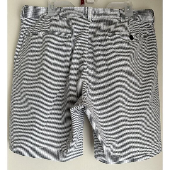 J‎ Crew Flex Chino Men’s 36” Seersucker Light Blue White Stripe - Picture 2 of 5